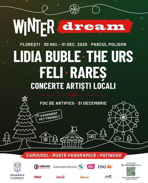 Târgul de Crăciun Winter Dream Florești își deschide porțile! Programul complet al Târgului